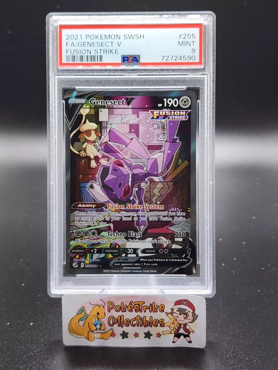 Pokemon SWSH Fusion Strike Genesect V Alt Art. PSA 9 🔥 255