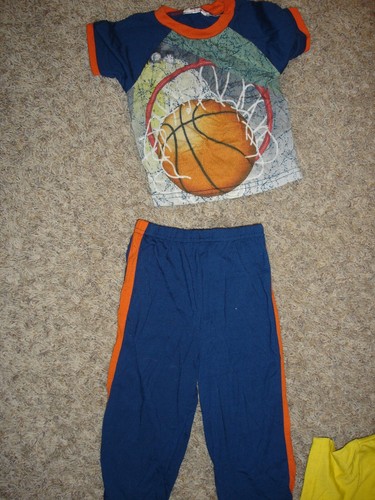 lot (3) Carter's 18m months boys sports pajama set PJs basketball football - Picture 2 of 12