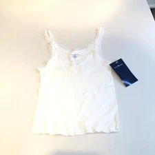 Brandy Melville Women’s Lace Strap Tank Top White One Size