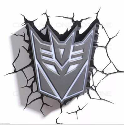 NewTransformers Shield 3D LED Night Light Decepticon Wall Nightlight Nachtlicht