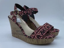 Christian Siriano for Payless Wedge Sandals Women's Size 10 Open Toe Heels Shoes