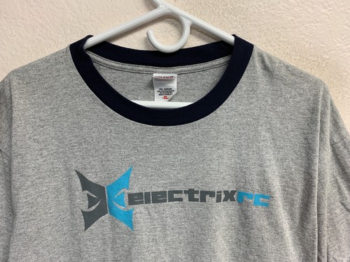 Vintage Electrix RC Men's T-Shirt XL Gray Ringer Anvil RC Car Trucks Y2K VTG EUC - Picture 3 of 8