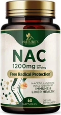 NAC Supplements N-Acetyl L-Cysteine (NAC) 1200 mg, For Lung Immune Liver Health