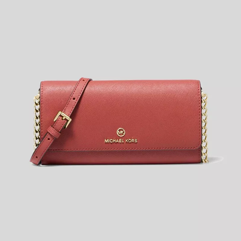 MICHAEL KORS SMALL SAFFIANO LEATHER CONVERTIBLE CROSSBODY BAG TERRACOTTA  NWT!