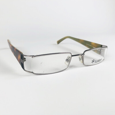 FUSION Brille SILBER RECHTECKIG Brillengestell MOD: 439 C.46