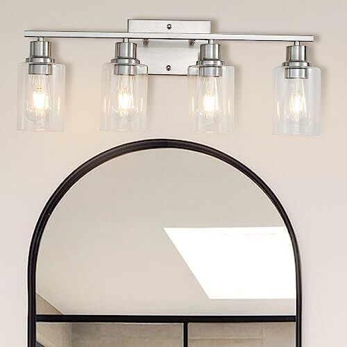 4-Lights Brushed Nickel Bathroom Vanity Light Fixtures,Brushed Nickel(4 light) - Picture 7 of 7