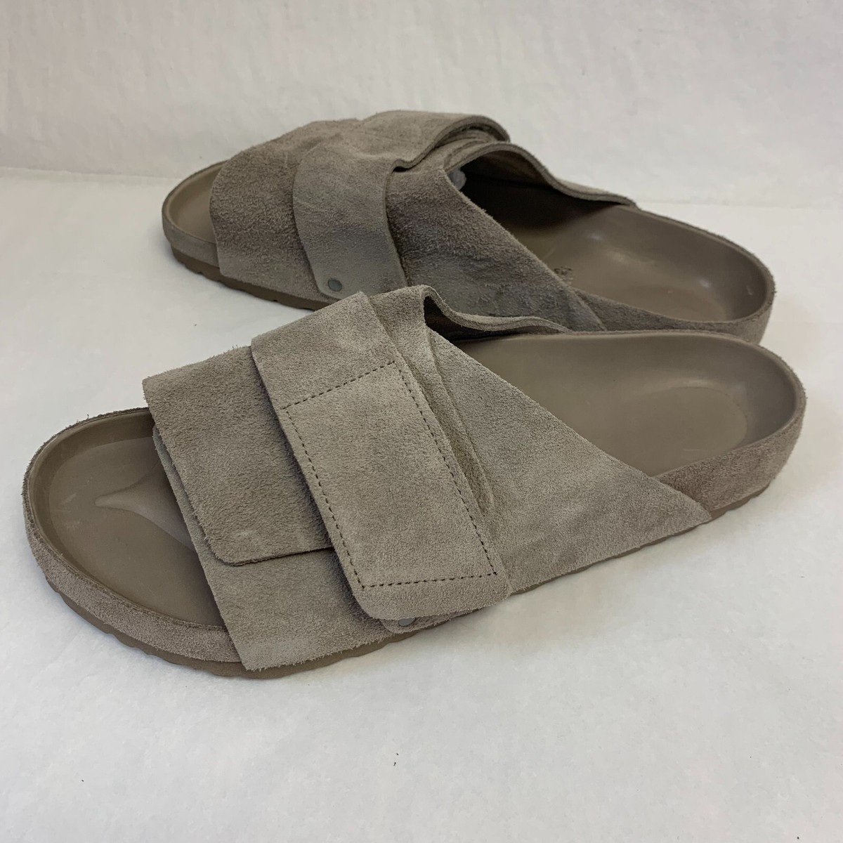 Birkenstock New w/ Box Kyoto Gray Taupe Suede Leather