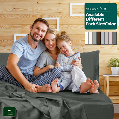 100% Cotton 4 Piece Bed Sheets Set Queen King Size With Pillowcases -Deep Pocket - Picture 47 of 72