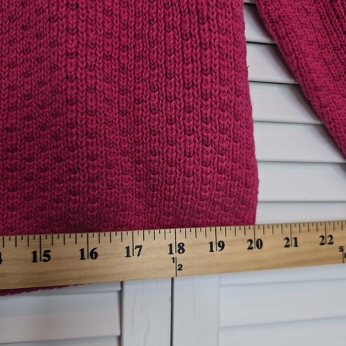 TALBOTS Short Cardigan Sweater Pink Cotton Textured Preppy Jacket Women Medium P - Picture 9 of 11