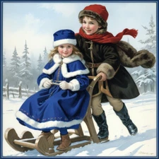 30 Custom Victorian Winter Fun Personalized Address Labels