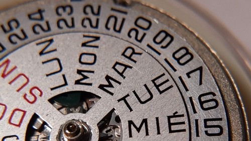 Genuine Wittnauer movement wristwatch D11VA1 INT 7526/3, Jubilee. day date grey - Picture 4 of 8