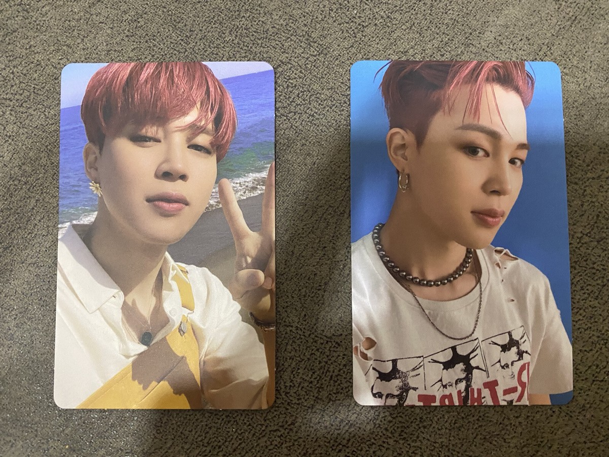 BTS JIMIN BUTTER OFFICIAL PHOTO CARD PEACH + CREAM VERSION SET | eBay