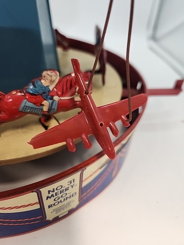 Vtg WOLVERINE NO. 31 MERRY GO ROUND CAROUSEL TIN LITHO TOY Orig Box 31a Rare - Picture 10 of 24