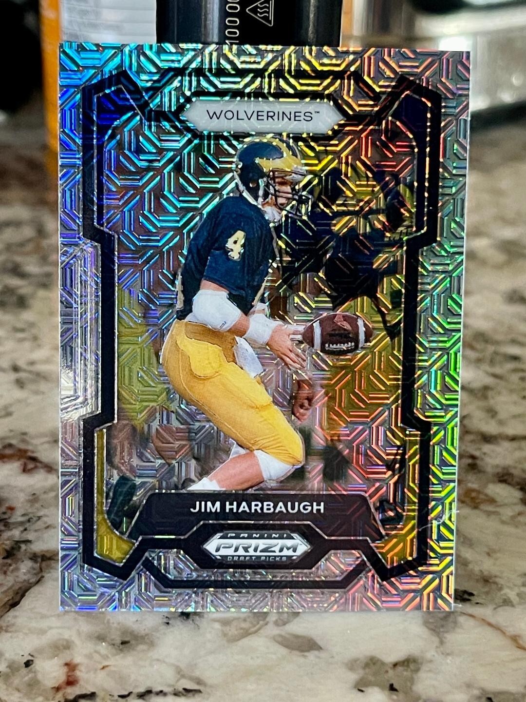 2024 Prizm Draft Picks Jim Harbaugh MOJO 4/25 NUMBER MATCH Michigan Wolverines