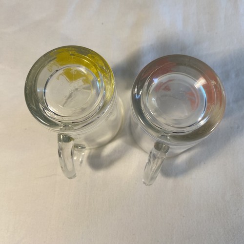 Vintage Children’s Small Clear Glass Mugs MCM Elephant Bear - Set Of 2 - Picture 6 of 9