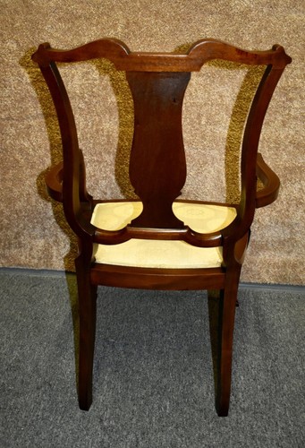 Antique Edwardian Style Inlaid Mahogany Boudior Chair - Picture 8 of 13