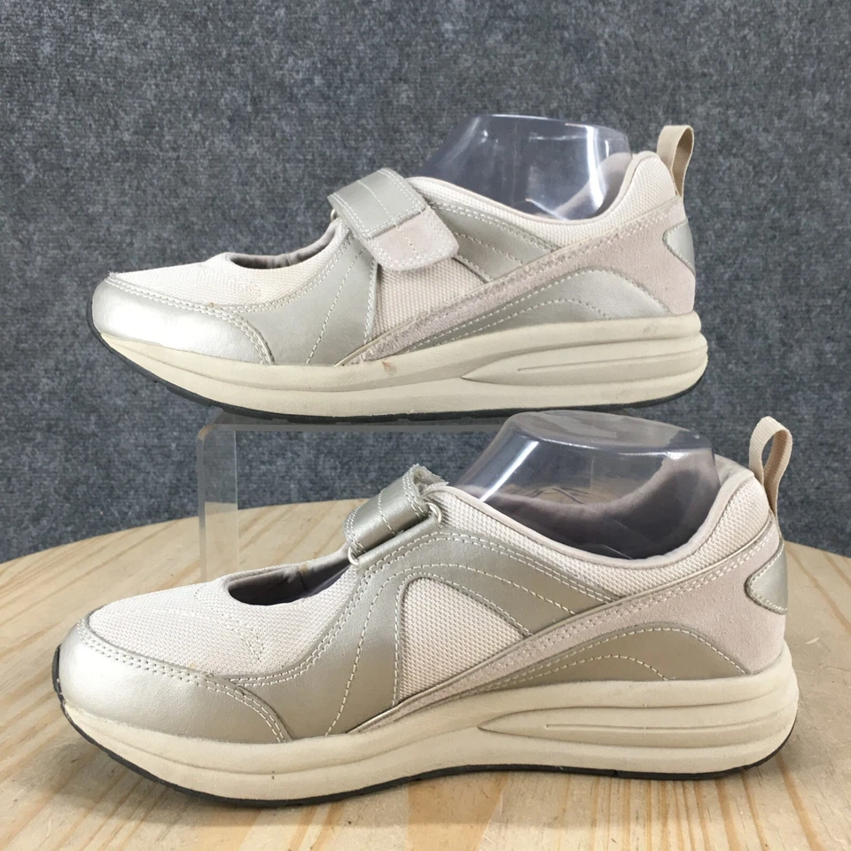 Easy Spirit туфли женщин 8 M получить изящный кроссовок серый кожаный комфорт крюк и петля - Изображение 2 из 4