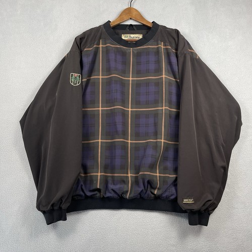Tourney Golf Giacca Uomo XL Gore-Tex Plaid Pullover Classico Giacca a Vento Pioggia