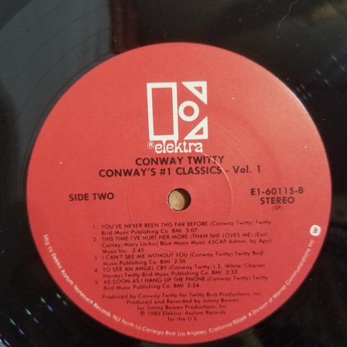 Conway Twitty Conway's #1 Classics Volume One 12" Vinyl - Picture 5 of 7