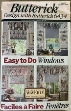 Butterick Pattern 6434 Valances & Shade Easy To Do Windows Home Decor