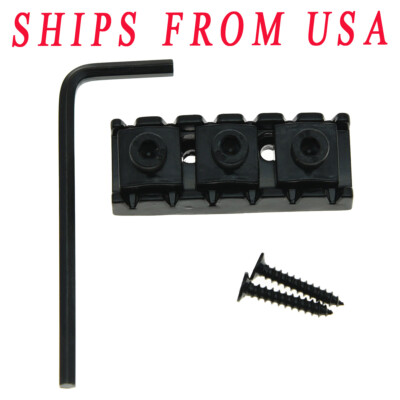 KAISH R3 Guitar Locking Nut 43mm String Lock Fit Floyd Rose Tremolo Bridge Black