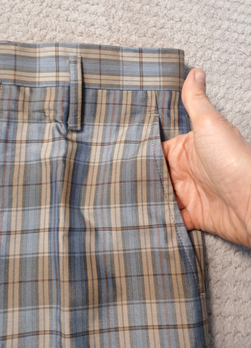Marc by Marc Jacobs lange karierte Shorts 100% Seide Herren Gr. 30 grau ruhig Luxus - Bild 4 von 17