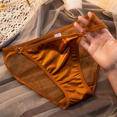 Damen-Satin-Höschen Sexy Unterwäsche Durchsichtiges Tanga-Höschen ^ ⑱ - Bild 16 von 30