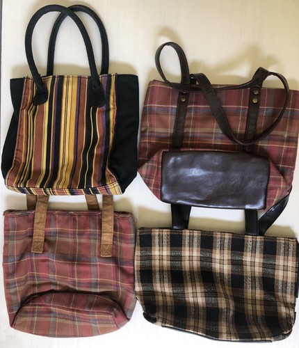 LONGABERGER Homestead Lot of Four Small Tote Bags Handbags Purse Fall Colors - Picture 2 of 18