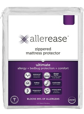 AllerEase Ultimate Allergy Protection Comfort Zippered Mattress Protector Full