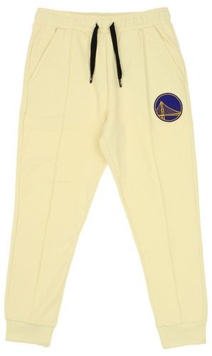 FISLL NBA Men's Golden State Warriors Solid Fleece Jogger, Cream - Picture 5 of 7