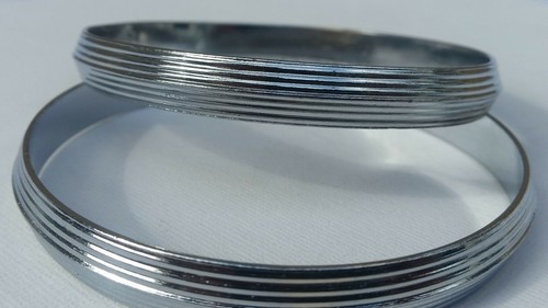 Impresionante Acero Cromado Punjabi Hindu Sikh Singh Khalsa 7 Líneas Kara OS18 - Imagen 9 de 12