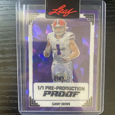 2024 Leaf Metal Pre-Production Proof 1/1 Purple Ice - Sammy Brown