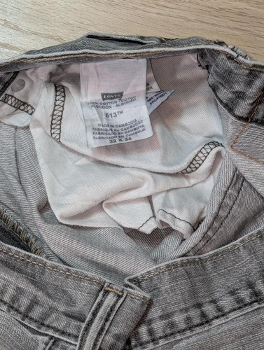Levi's Men's 513 Slim Straight Jeans - Grey - Size 32W 34L - 第 4/4 張圖片