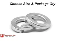 Zinc Plated Steel Low Carbon Standard Split Lock Washers (All Sizes & Qtys)