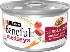 Purina Beneful Medleys Wet Dog Food Tuscan Style Beef Veggies Rice 12 Pack