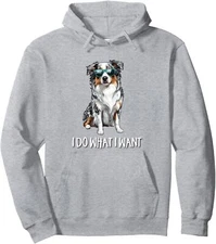 Funny Do What I Want Blue Merle Australian Sunglass Unisex Hooded Sweatshirt