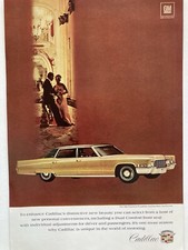 1969 Cadillac Fleetwood Brougham Print Ad Gold