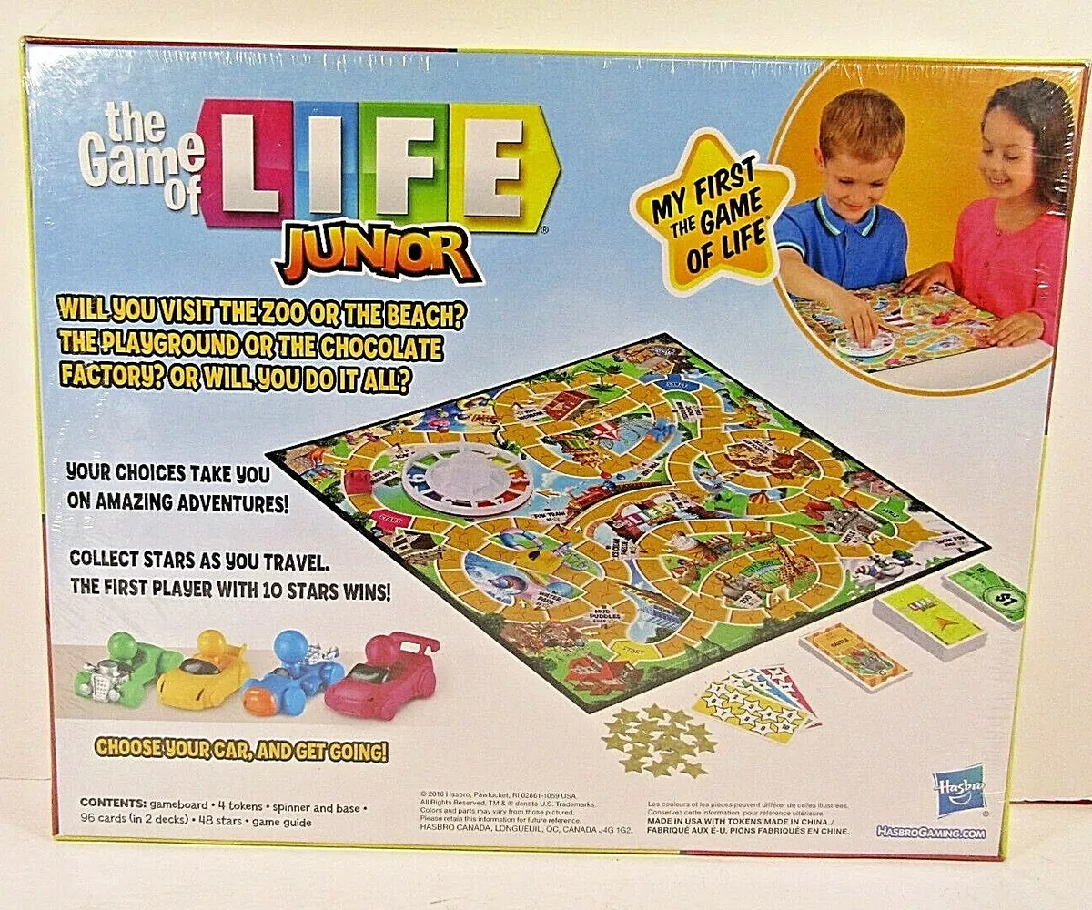  Hasbro Gaming The Game of Life Junior Board Game for Kids Ages  5 and Up,Game for 2-4 Players : Toys & Games