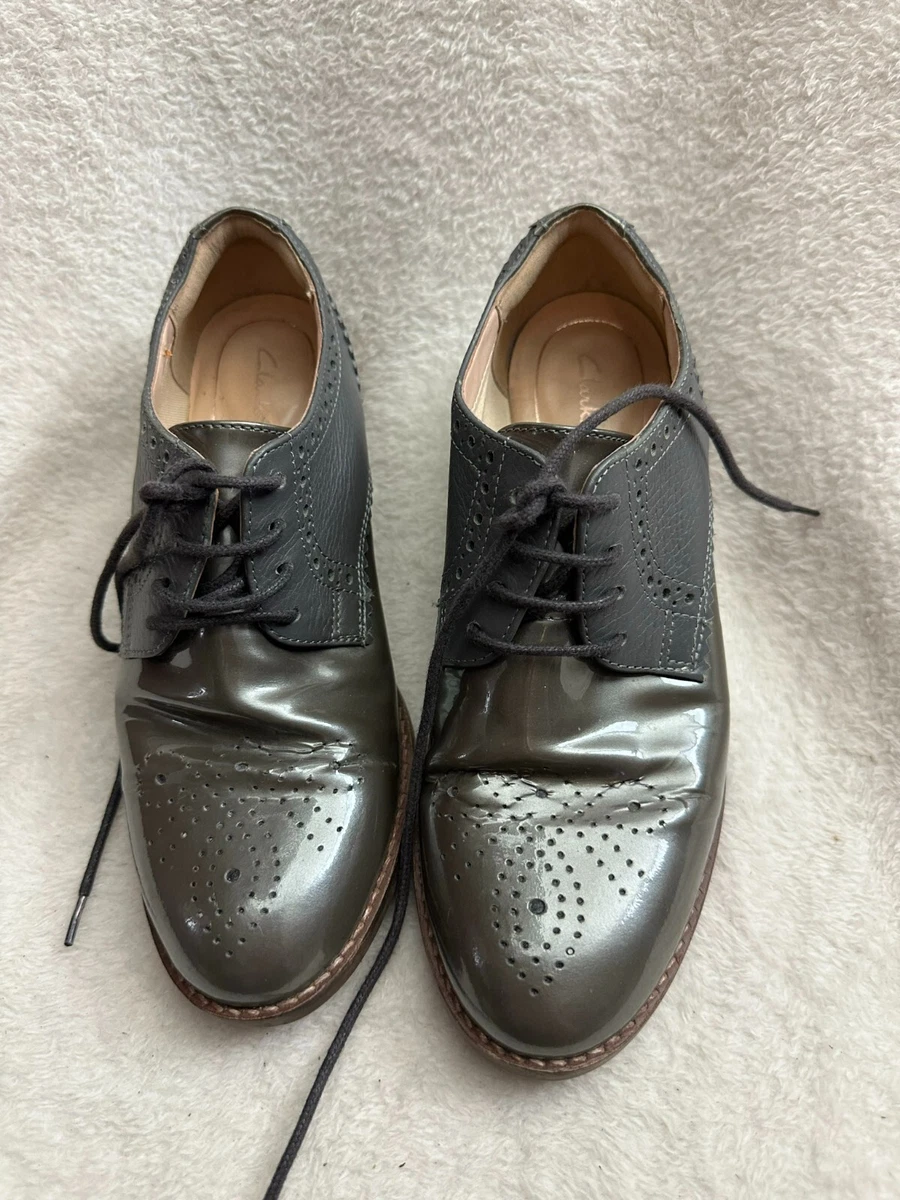Clarks grey brogues cheap
