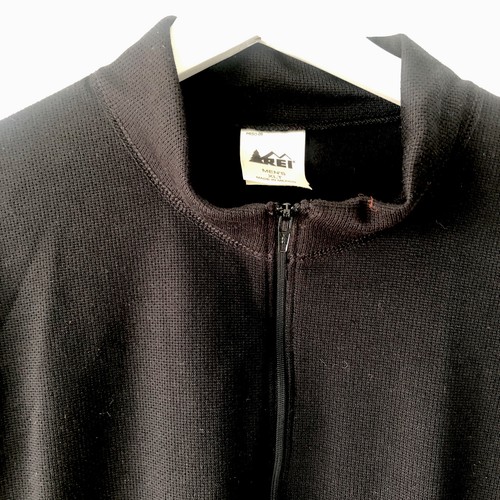 REI Herren Gr. XLT XL 1/2 Zip Pullover Schwarz Shirt Langarm 100% Polyester - Bild 2 von 7