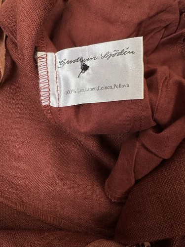 GUDRUN SJODEN 100% Linen Wide Leg Relaxed Pants - Foto 15 di 16