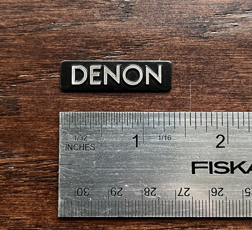 Denon Lautsprecher Ersatz gebürstetes Aluminium Abzeichen Emblem Logo - Bild 2 von 3