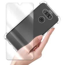 Tempered Glass Screen Protector&TPU Case for Cricket LG Risio 4 LM-K300CM Phones