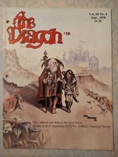 Vintage Dragon Magazine 18 Dungeons and Dragons Sept 1978 Very Good Condition