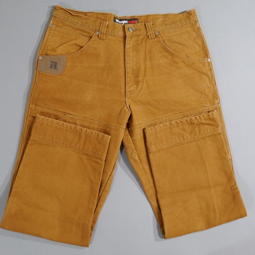 Wrangler Riggs Double Knee Jeans Mens 36x30 Canvas Brown Work Carpenter 3W260TB - Picture 5 of 21