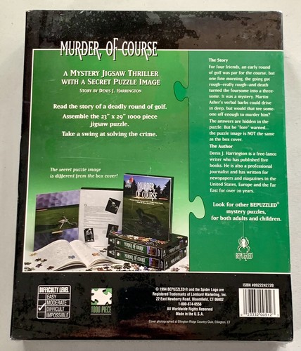 Bepuzzled Murder of Course Mystery 1000 pc Jigsaw Puzzle Denis Harrington New - Picture 3 of 9