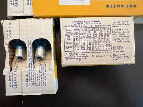 Lampadine Flash Vintage General Electric Rhenium # 5B, Confezione da 12 Lampadine Blu con Scatola - Foto 9 di 12
