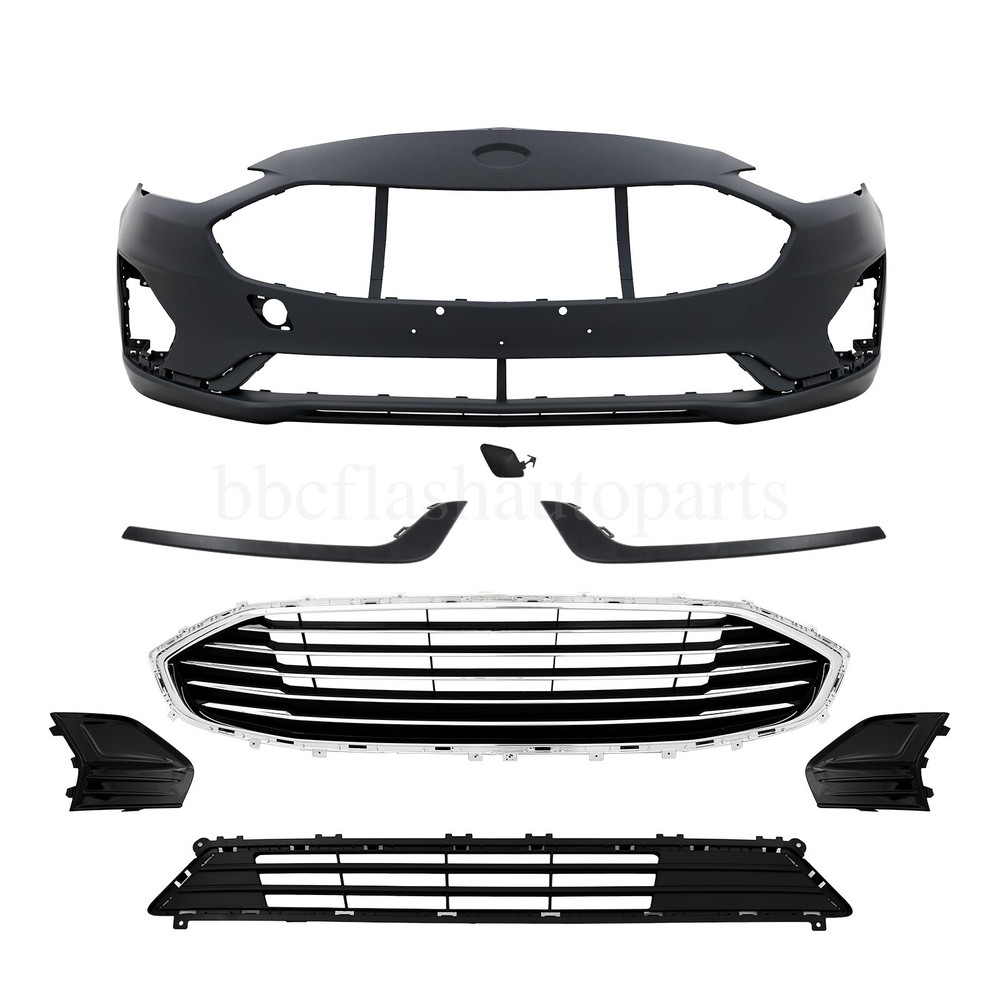 2019-2020 Ford Fusion Front Bumper Cover with Grille & Fog Lamp Covers