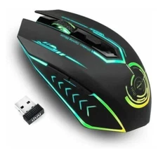 Wireless Gaming Mouse Up to 10000 DPI, UHURU Rechargeable USB Wireless Mouse