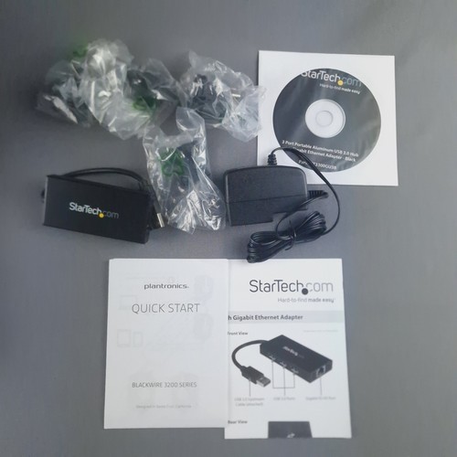 StarTech.com 3 Port Portable USB 3.0 Hub with Gigabit Ethernet Adaptor Brand NEW - 第 3/10 張圖片
